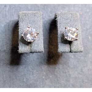 925 Sterling Silver 5mm CZ Stud Earrings